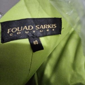 MNM Couture Fouad Sarkis dress, size 40 in pistachio color. Brand new with tags.